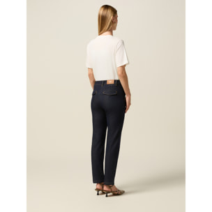 Oltre - Jeans regular con strass - Blu