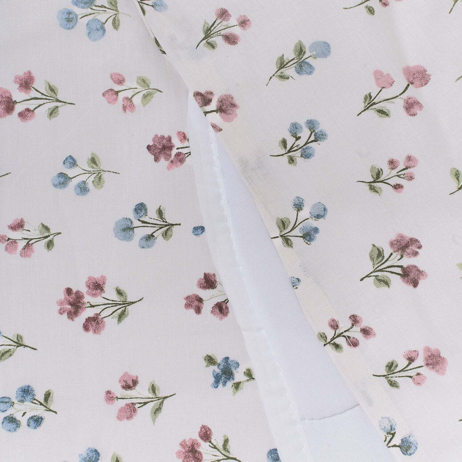 Funda nórdica de algodón jazmín verde seco/burdeos