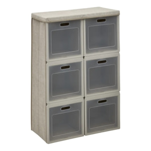 Rangement 6 cases pliable Cube'N Door 61x91cm beige