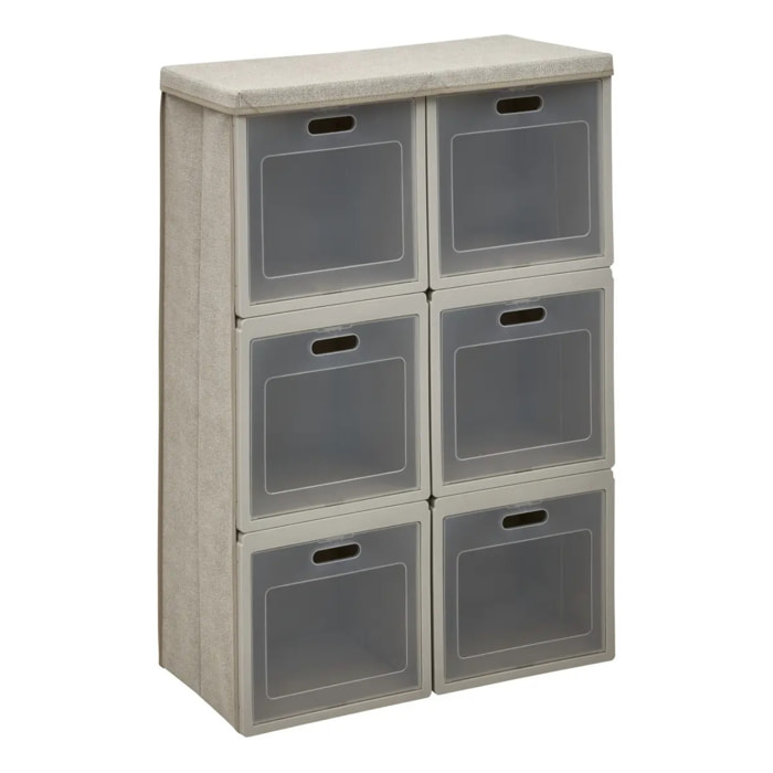 Rangement 6 cases pliable Cube'N Door 61x91cm beige