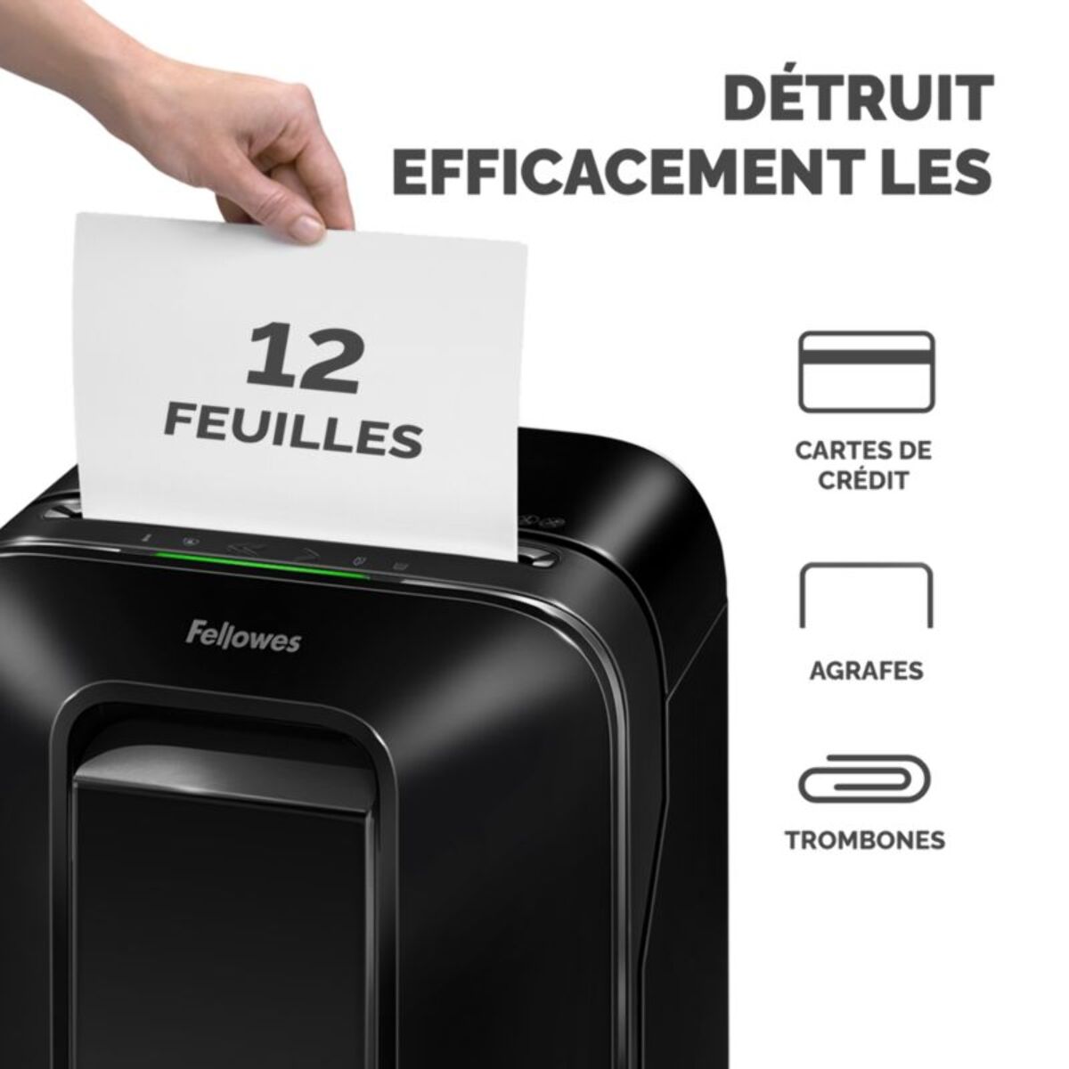 Destructeur FELLOWES MICROSHRED LX200 NOIR