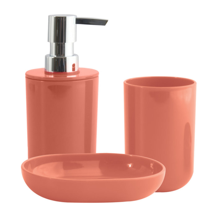 Lot de 3 accessoires de salle de bain INAGUA Terracotta MSV