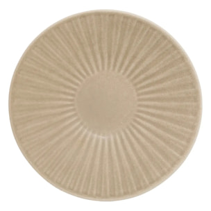 Lot de 4 Assiette creuse Nyero ronde D.21cm beige