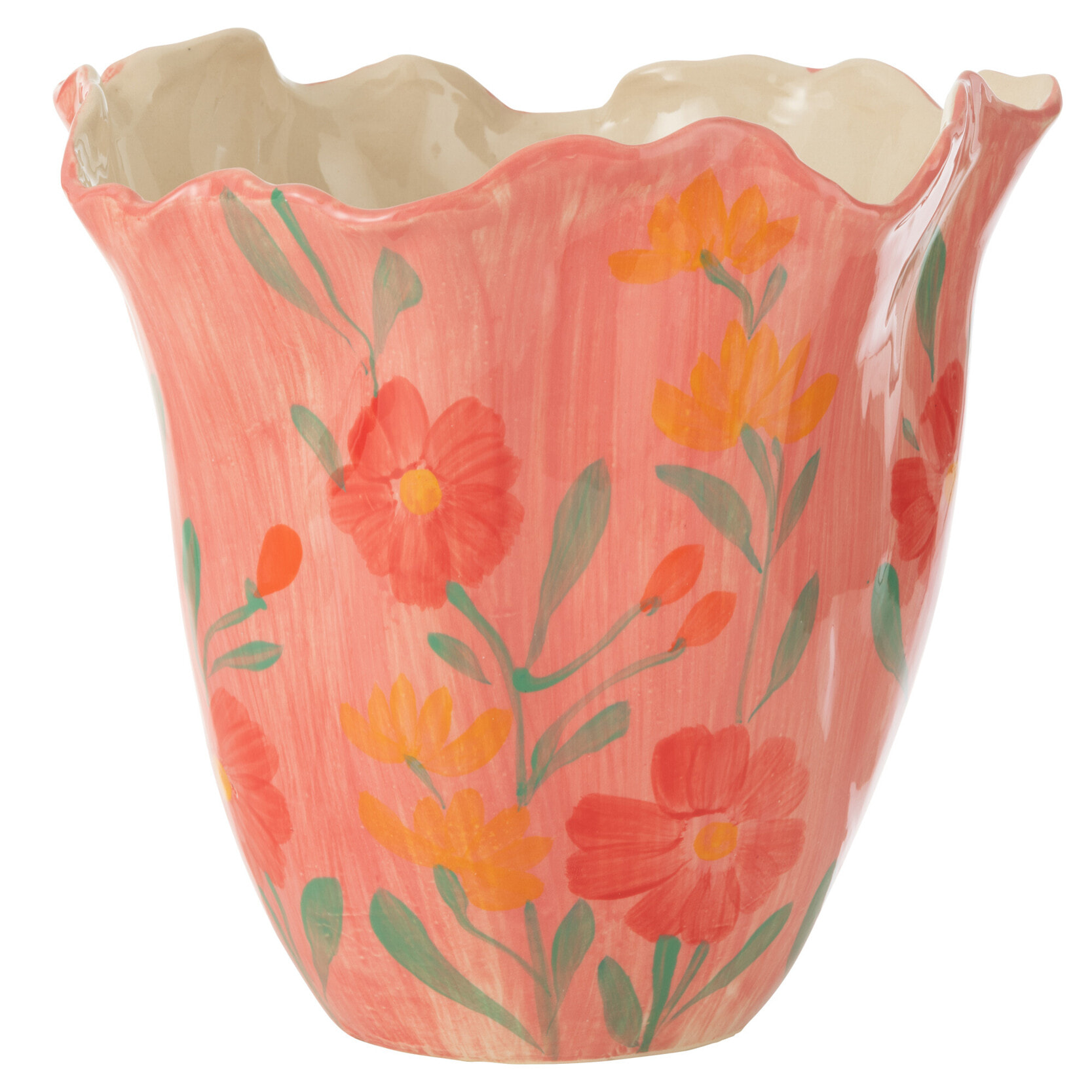 J-Line vase Alegria Fleurs Large - céramique - mix - Ø 30.5 cm