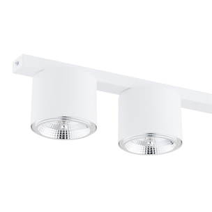 Faretto da soffitto Nano in acciaio bianco opaco