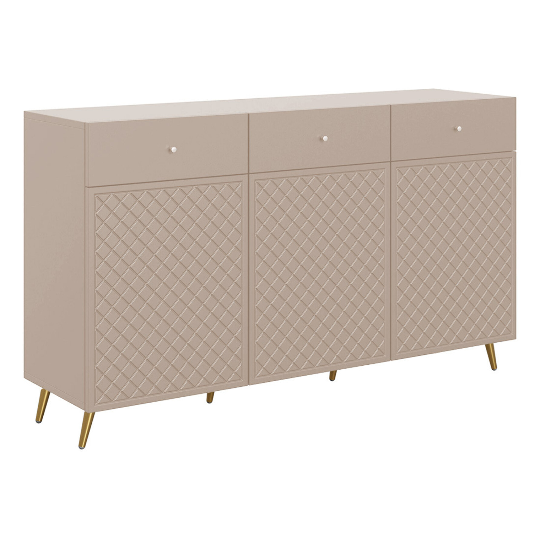 Sorolla - buffet bas - 3 portes et 3 tiroirs - 150 cm - Beige