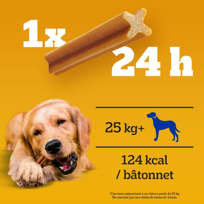 PEDIGREE Dentastix Friandises à mâcher grand chien 140 sticks dentaires (20x7)