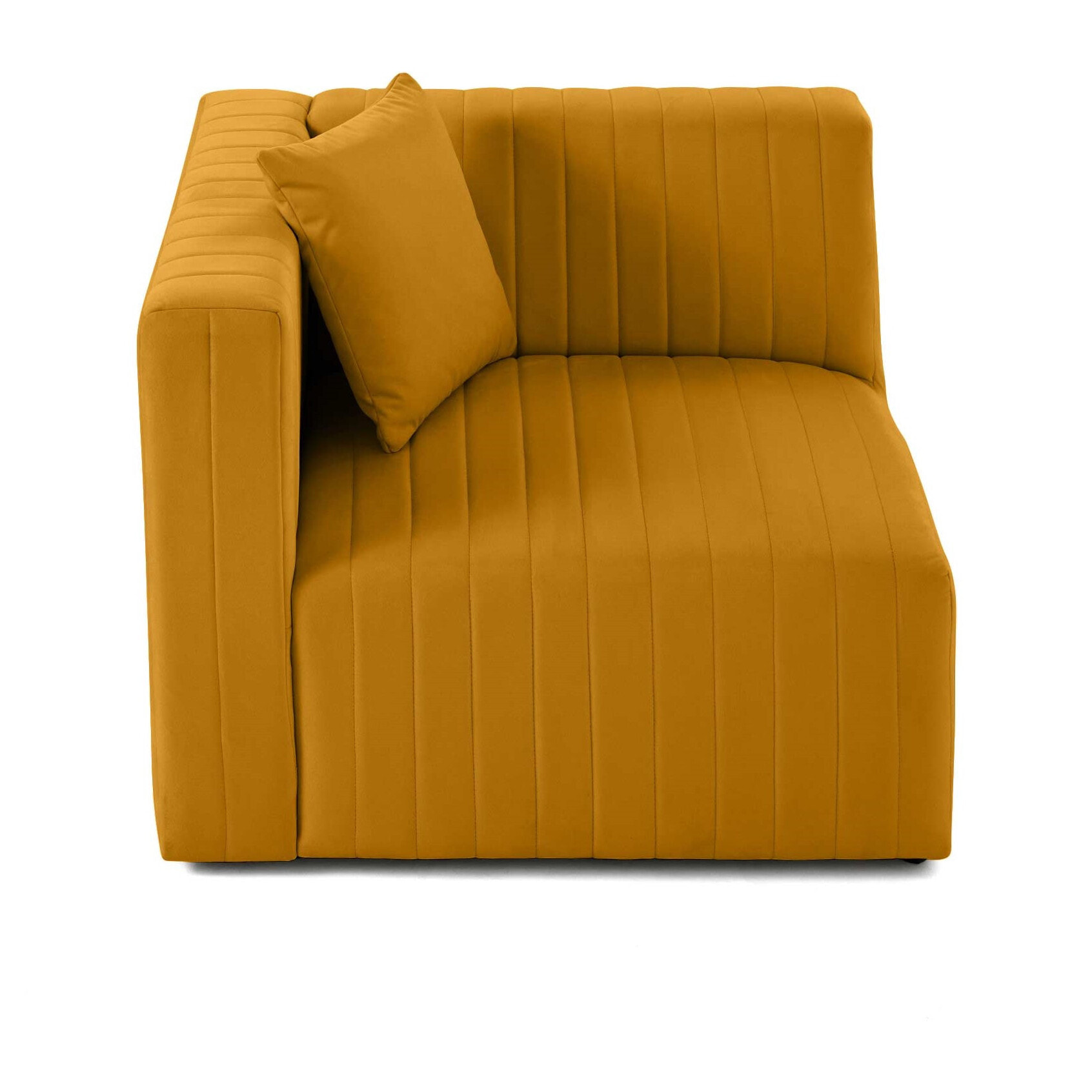 Nova - module d'assise gauche - en velours - Jaune