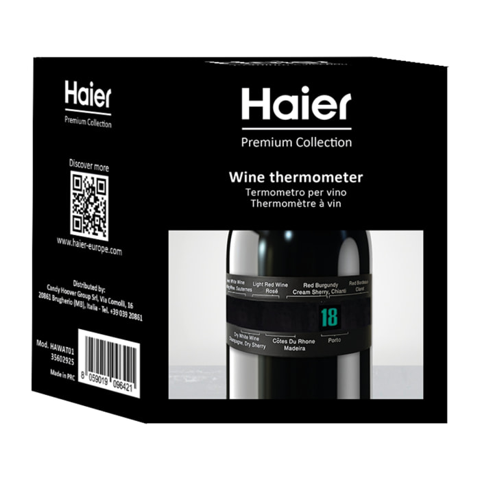 HAIER Termometro per vino in acciaio inox