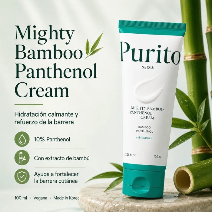 Crema facial Mighty Bamboo Panthenol Cream Purito Seoul 100 ml