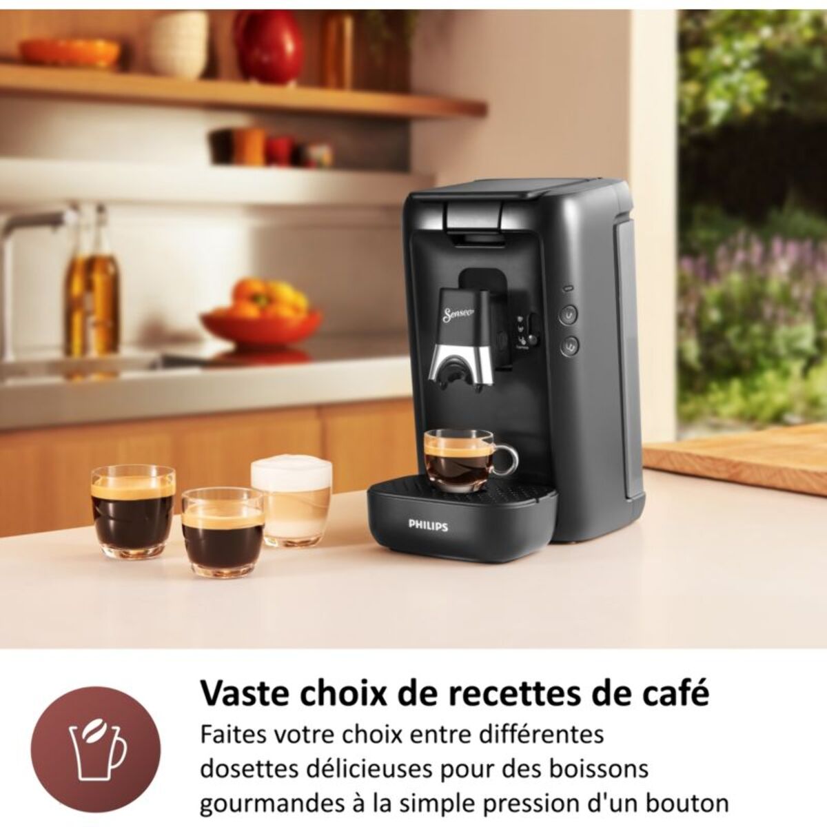 Cafetière à dosettes PHILIPS maestro CSA260/61 noir