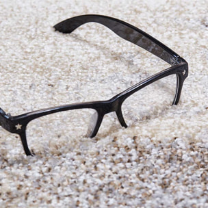 Tapis épais et moelleux Pobi, motif géométrique déstructuré