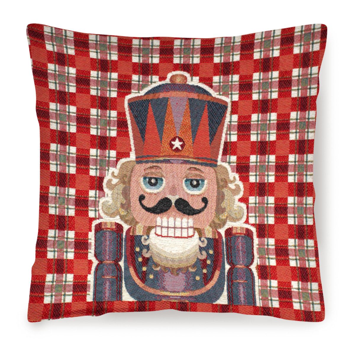 COPPIA CUSCINI ARREDO JACQUARD SFODERABILI 50X50 CM SCHIACCIANOCI