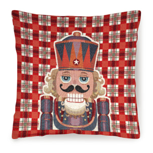 COPPIA CUSCINI ARREDO JACQUARD SFODERABILI 50X50 CM SCHIACCIANOCI