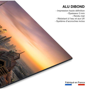Tableau ville Dubai sunset Tableau alu Dibond
