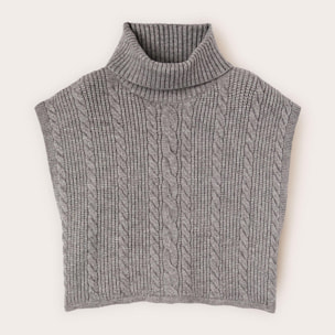 Motivi - Chal de punto con trabajo de trenzas - Gris