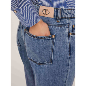 Motivi - Vaqueros de mezcla de lyocell con raya planchada - Light - blue