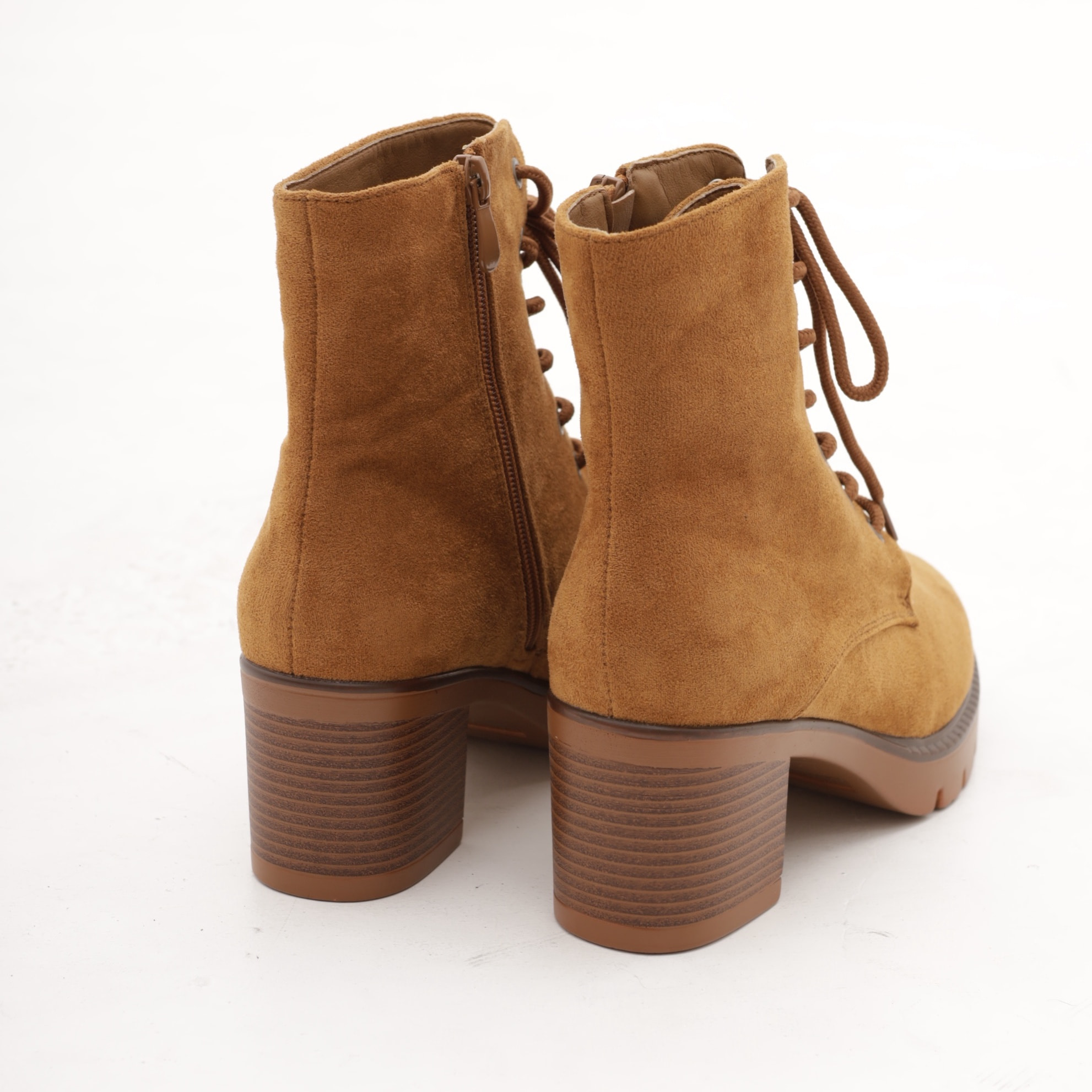 STIVALETTO ALLACCIATO BASSO MARRONE