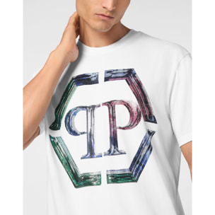 PHILIPP PLEIN Camiseta de cuello redondo y manga corta HEXAGON