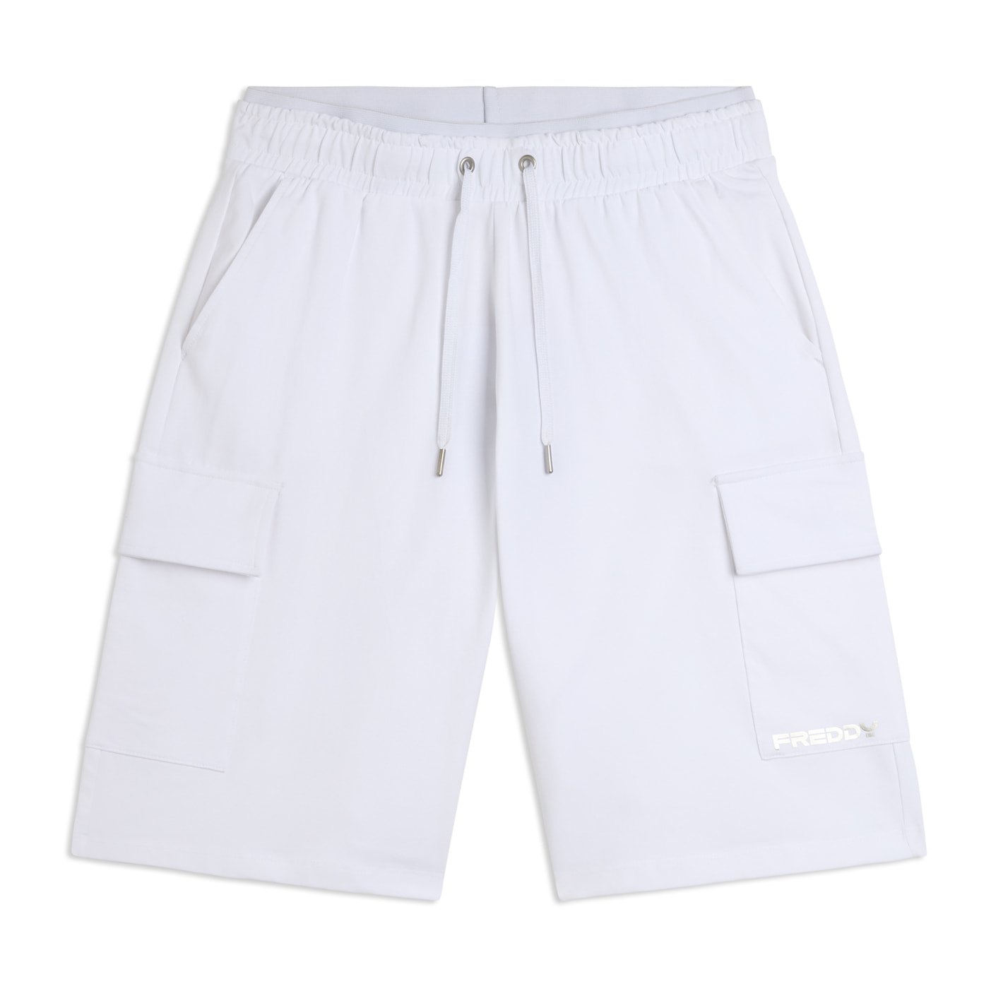 Pantaloncini corti wide leg in jersey con tasche laterali