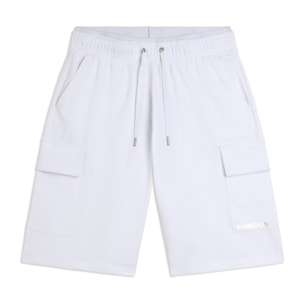 Pantaloncini corti wide leg in jersey con tasche laterali