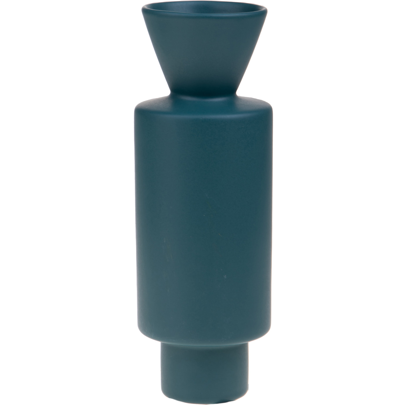 Vaso Sovrapposto H.27 Cm - Pezzi 1 - 9,5X27X9,5cm - Colore: Blu - Bianchi Dino - Decori Casa E Complementi