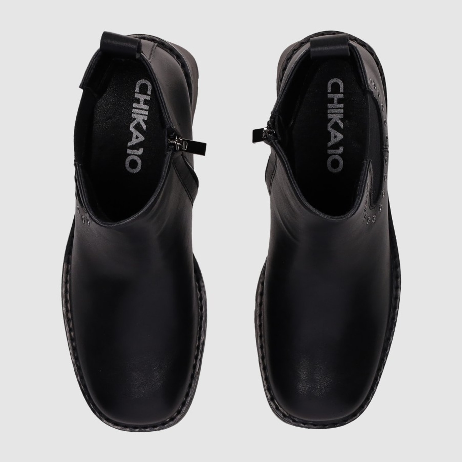 Botines de Piel - Negro - Tacón: 5 cm