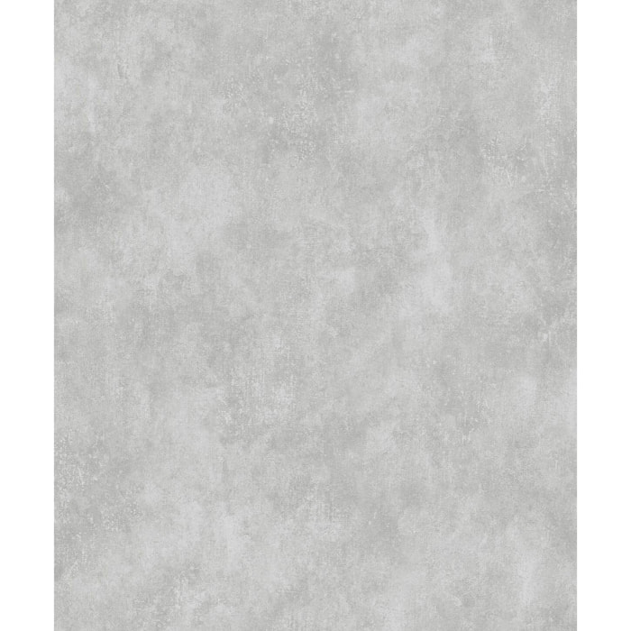 Papier peint uni effet patine gris argent