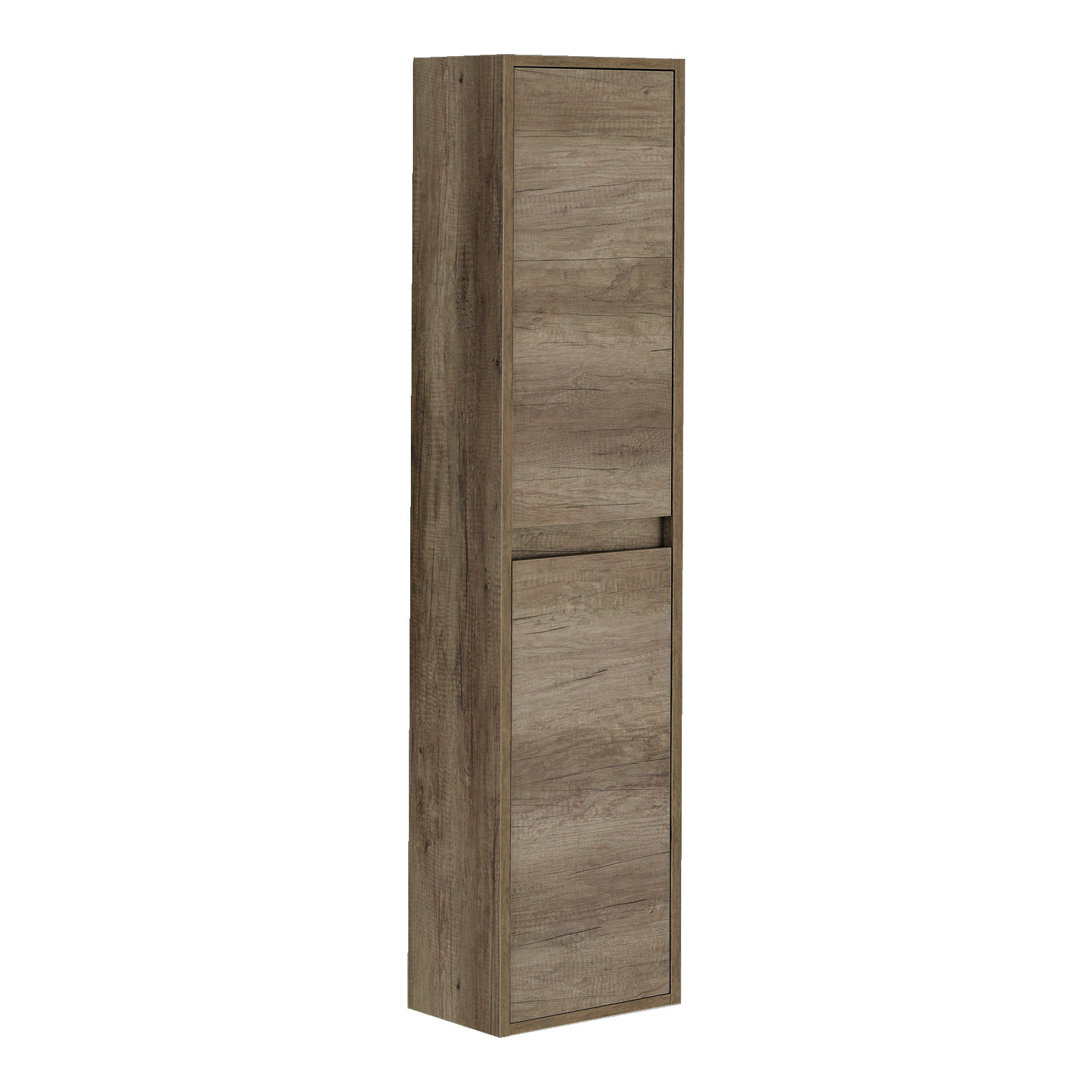 Mobile Bagno Sospeso Armadietto A Colonna Armadio Pensile 2 Ante 4 Ripiani Rovere Arredamento Bagno Nordico Moderno 30 x 25.5 x 140 cm Rovere Scuro