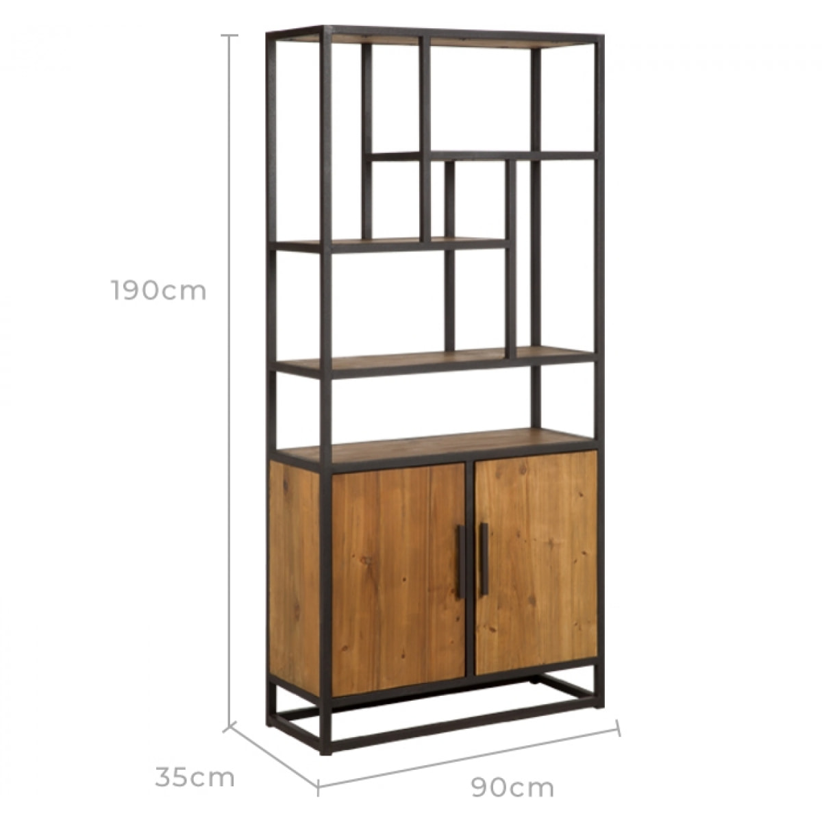 Etagère en bois de cèdre recyclé et métal - Raffi