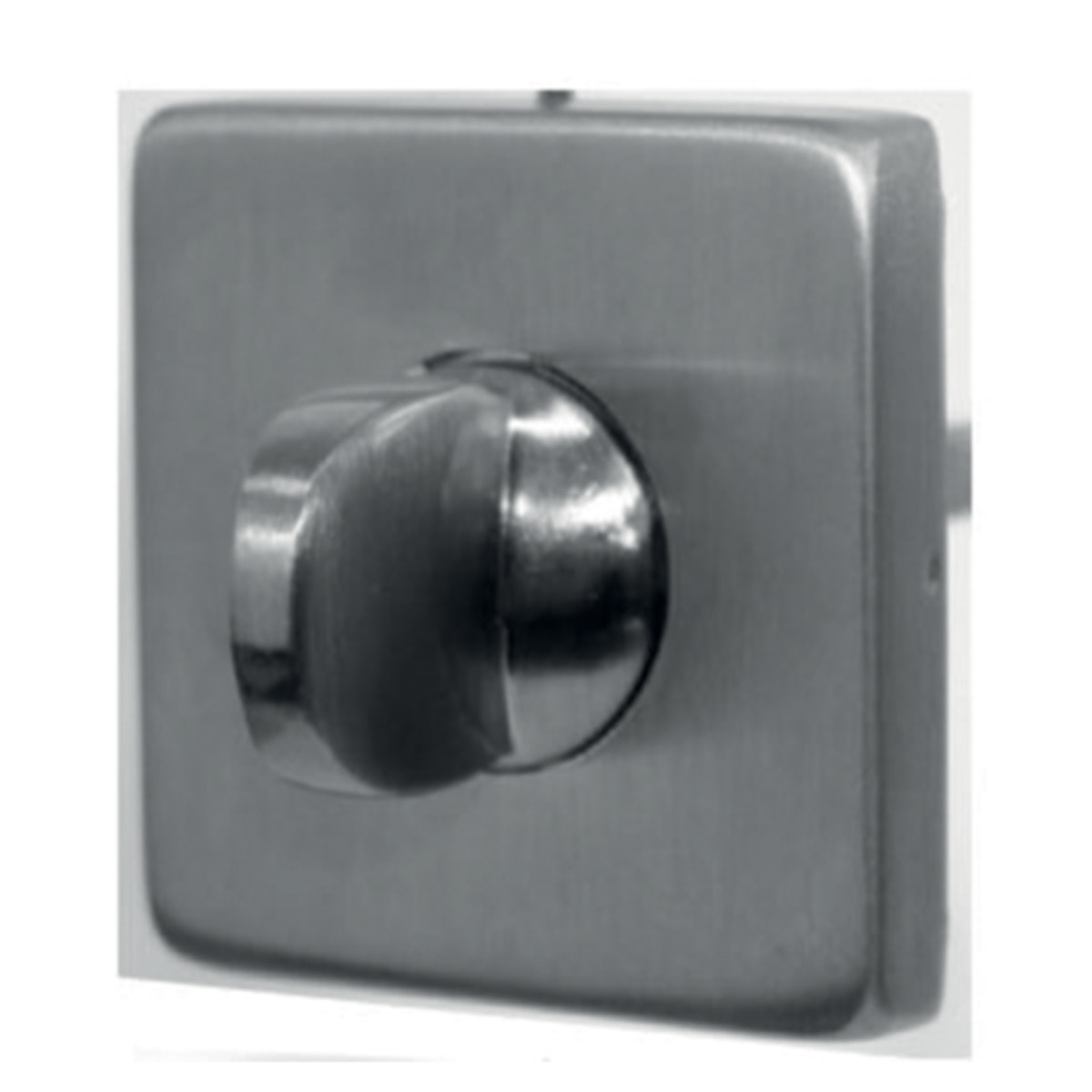 Paire de rosace carrées Inox 304 53 x 53 mm - clé WC - 654