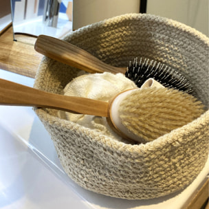 Brosse de bain en bois avec manche détachable MSV