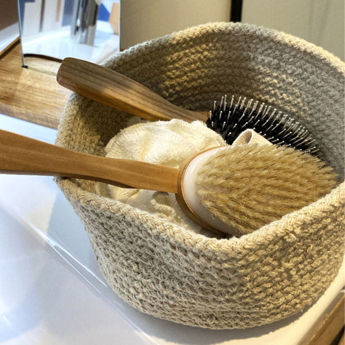 Brosse de bain en bois avec manche détachable MSV