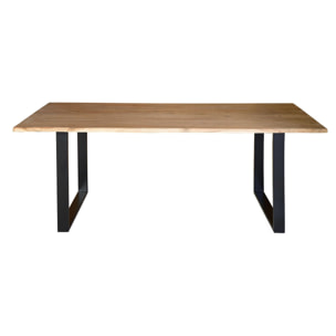 Mesas de Comedor de Madera de Acacia 200 Cm Estilo Rústico Moderno