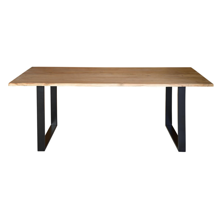 Mesas de Comedor de Madera de Acacia 200 Cm Estilo Rústico Moderno