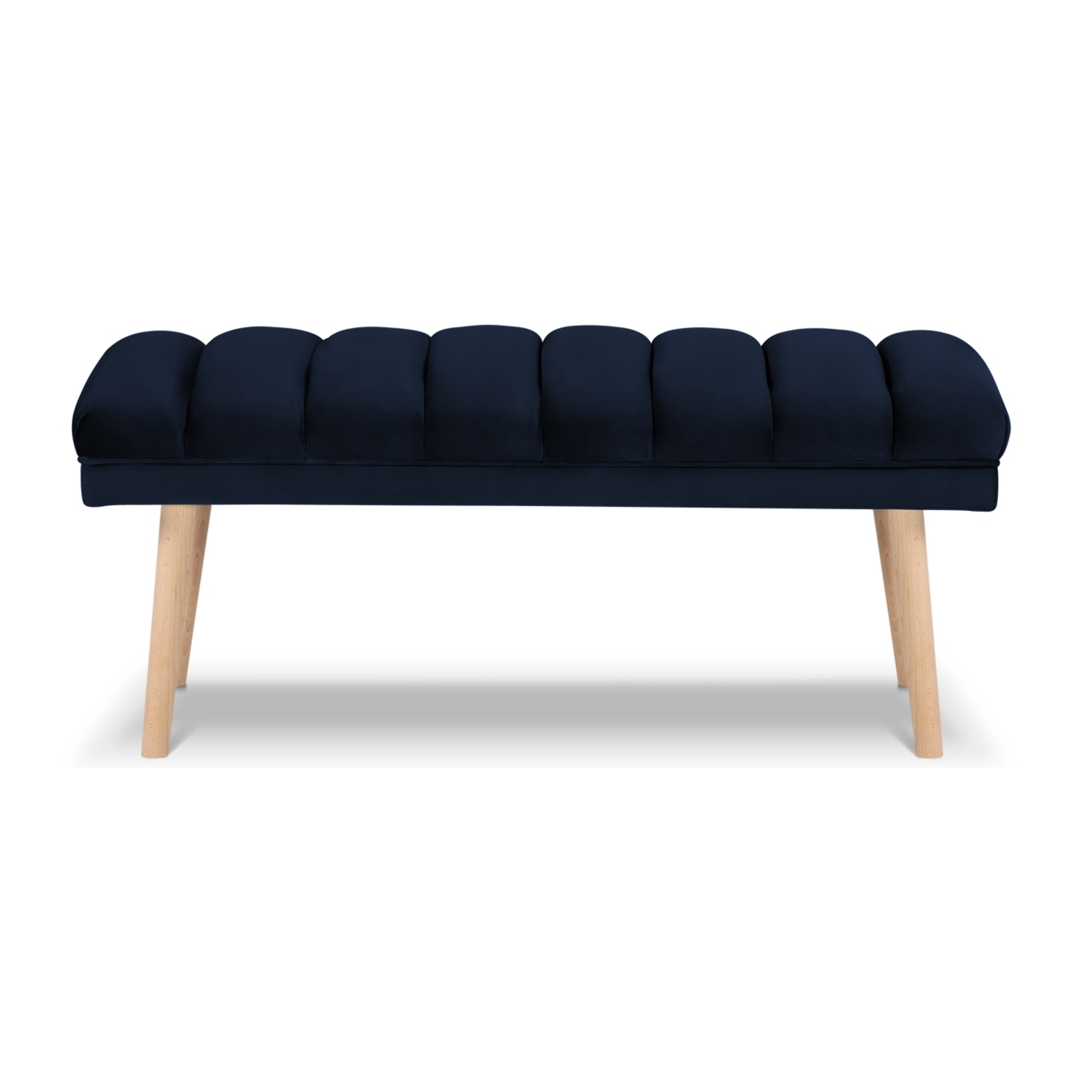 Banc "Frison" 2 places en velours bleu roi