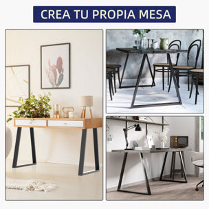 Conjunto de 2 Patas para Mesa 72x6x72 cm con Base de Protectoras y Tornillos