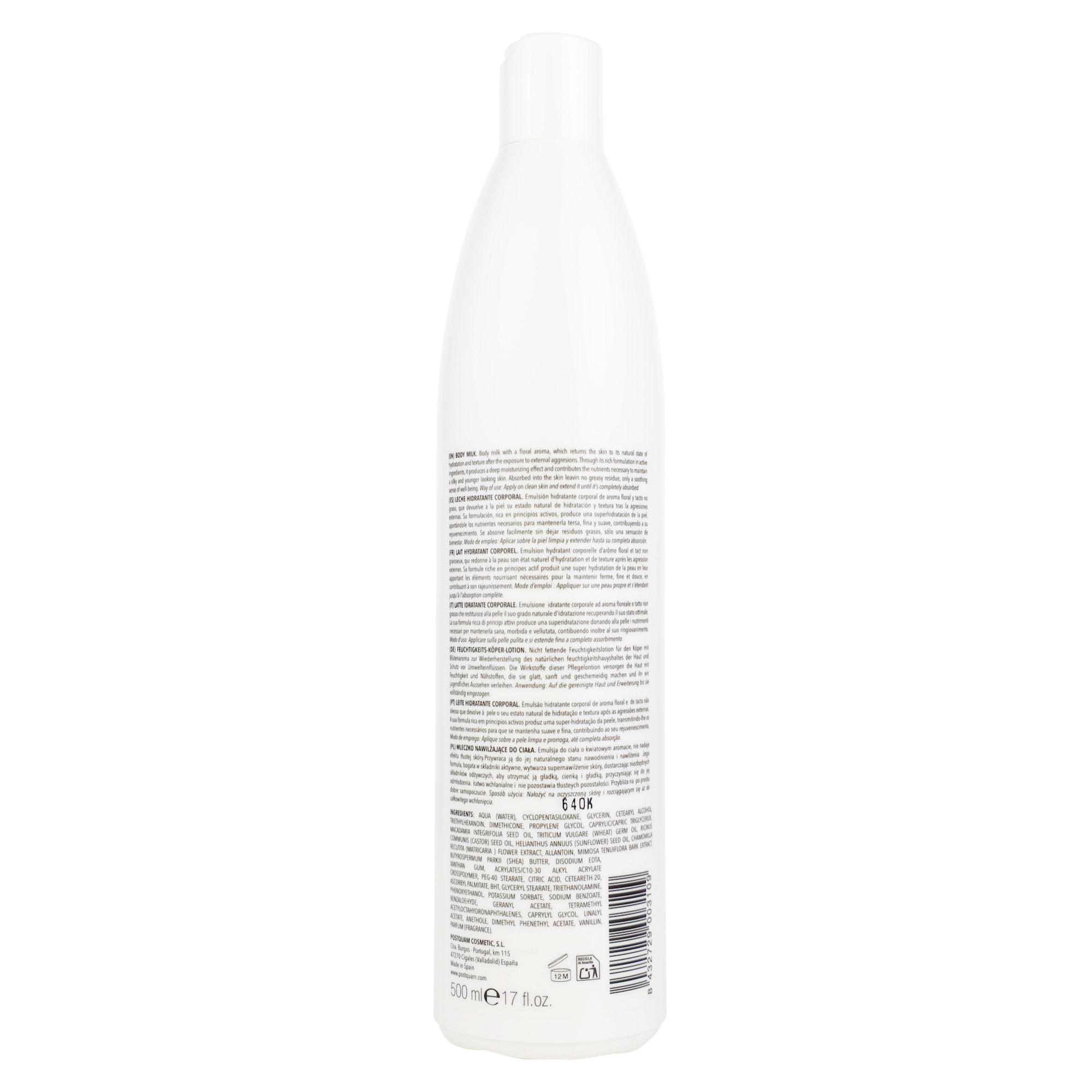 Lait hydratant corporel 500 ml.