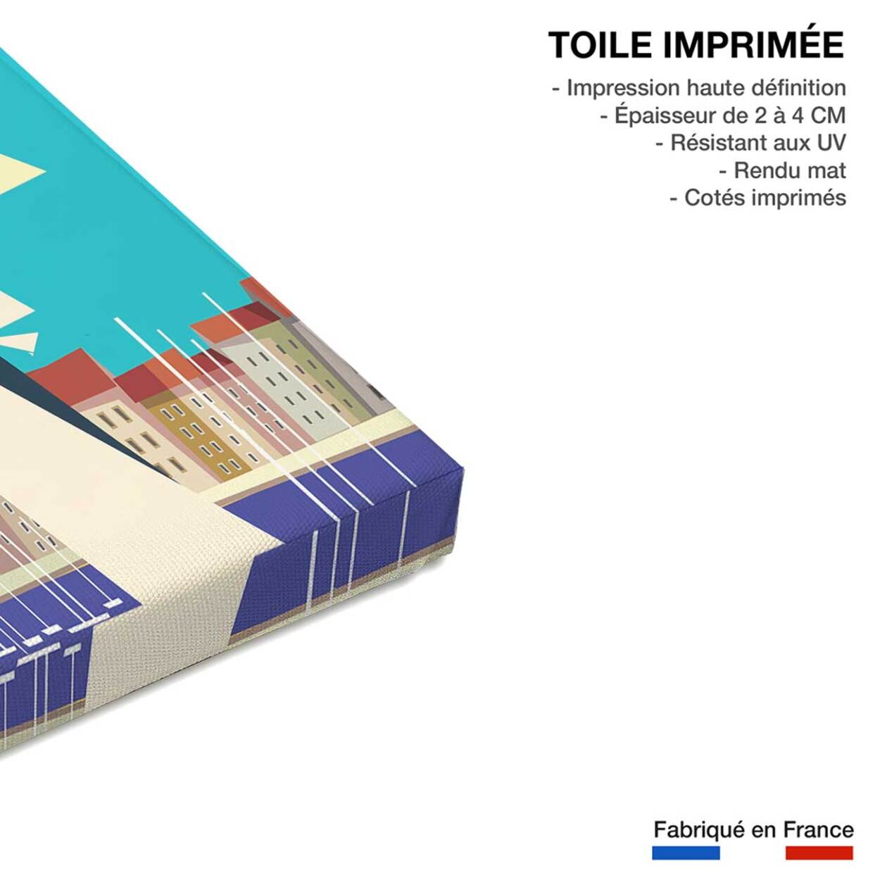 Tableau un pastis sur le vieux port Toile imprimée