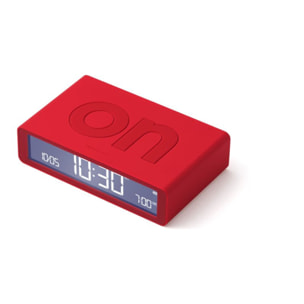 Réveil LEXON Flip Classic Rechargeable en USB-C Rouge