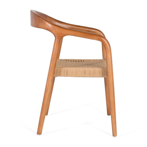 Silla de Madera de Caucho 57 Cm Estilo Contemporáneo