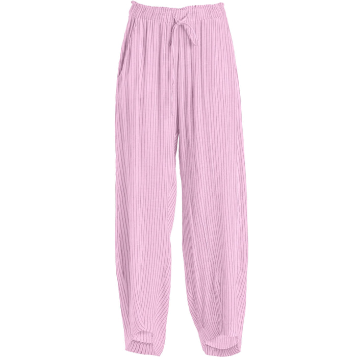 DEHA - Pantalone PINSTRIPED SLOUCHY PANTS in Lino per donna