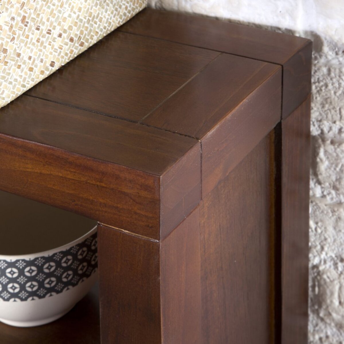 Buffet Kenia -bois massif de mindi et placage naturel de mindi-couleur teck 110 x 94 x 35 cm