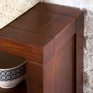 Buffet Kenia -bois massif de mindi et placage naturel de mindi-couleur teck 110 x 94 x 35 cm