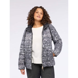 Fiorella Rubino - Plumífero reversible con capucha desmontable - Gris