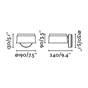 LOOP Lampe applique noire