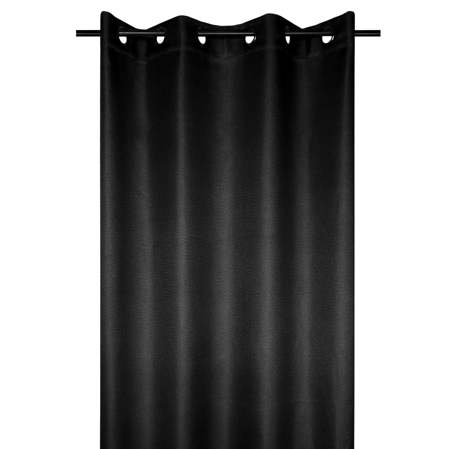 Rideau occultant et isolant doublé de polaire - Noir