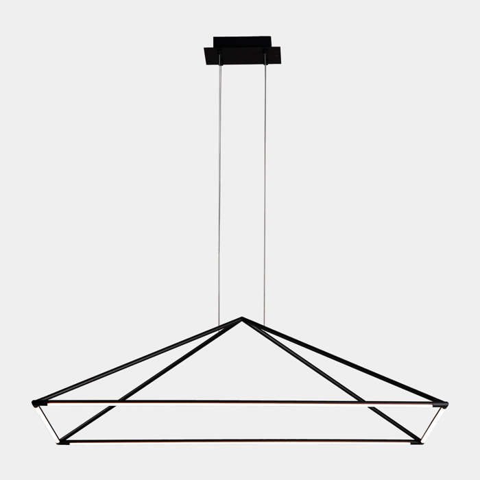 LEDS C4 Lámpara Colgante Tubs 900MM LED 29W Blanco Cálido 2700K Negro para Interior,