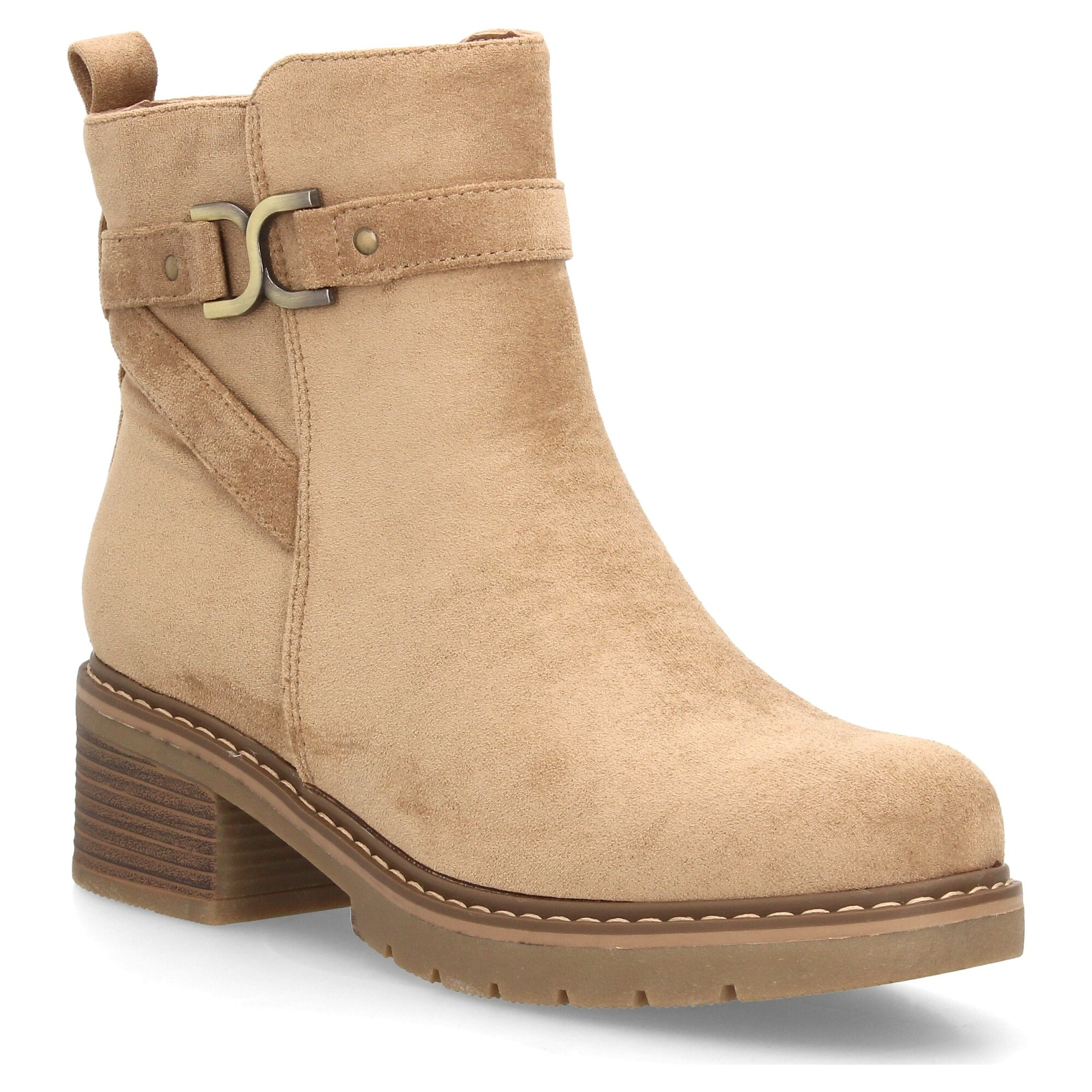 Botines para mujer con detalle metálico decorativo