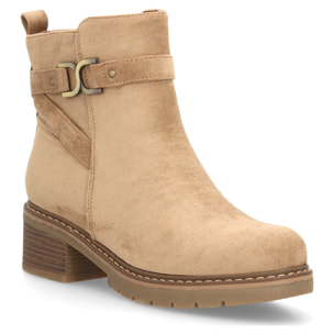 Botines para mujer con detalle metálico decorativo